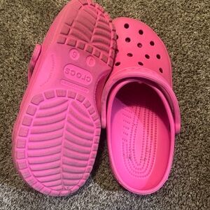 Pink clog crocs